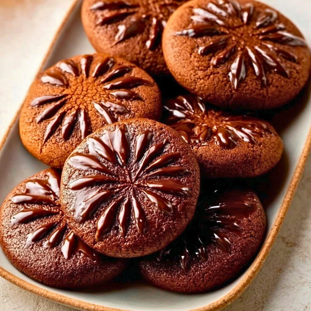Freshly baked Chocolate Espresso Cookies with chocolate chunks and coffee flavor