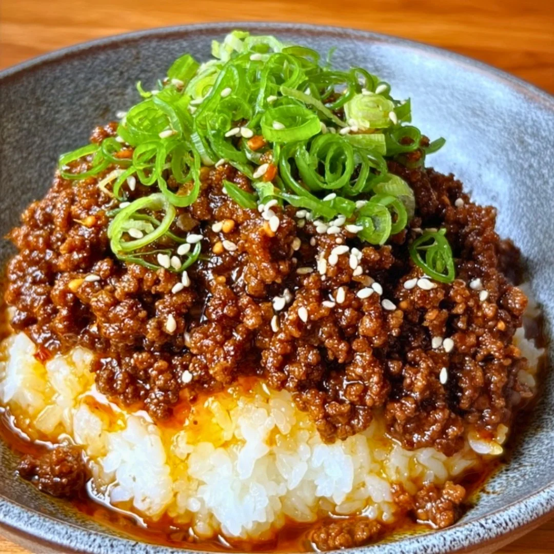 Delicious Ground Beef Hot Honey Bowl served with fresh ingredients