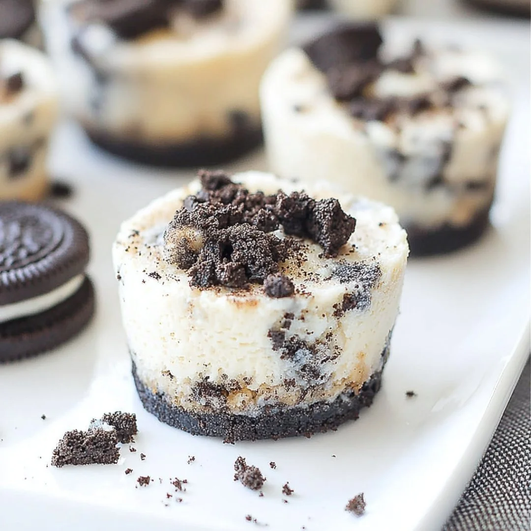 Delicious homemade Oreo cheesecake bites on a plate